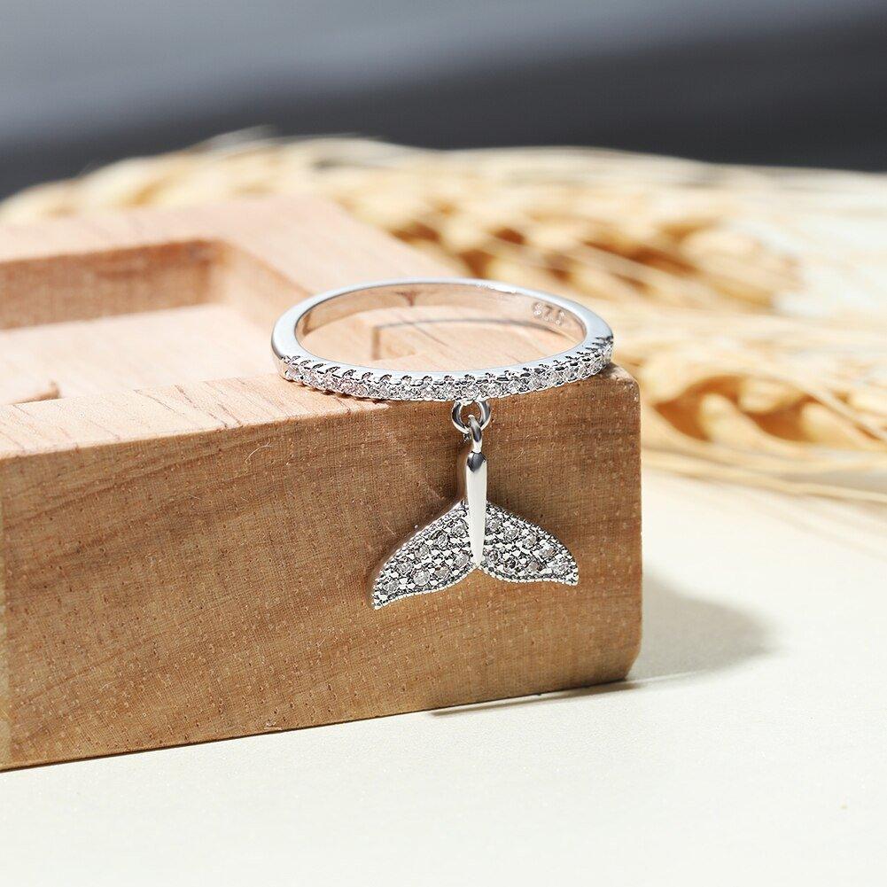 Bague pendentif diamants queue de baleine – MonPendentif