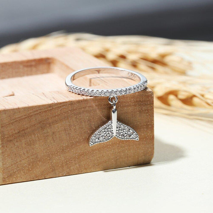Bague pendentif diamants queue de baleine - MonPendentif
