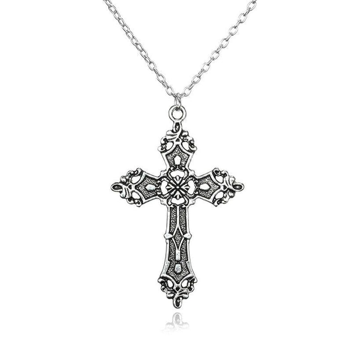Collier avec pendentif croix gothique - MonPendentif