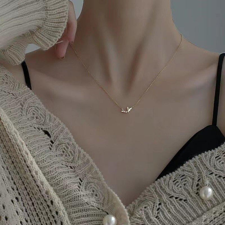 Collier pendentif colombe cristal plaqué argent - MonPendentif