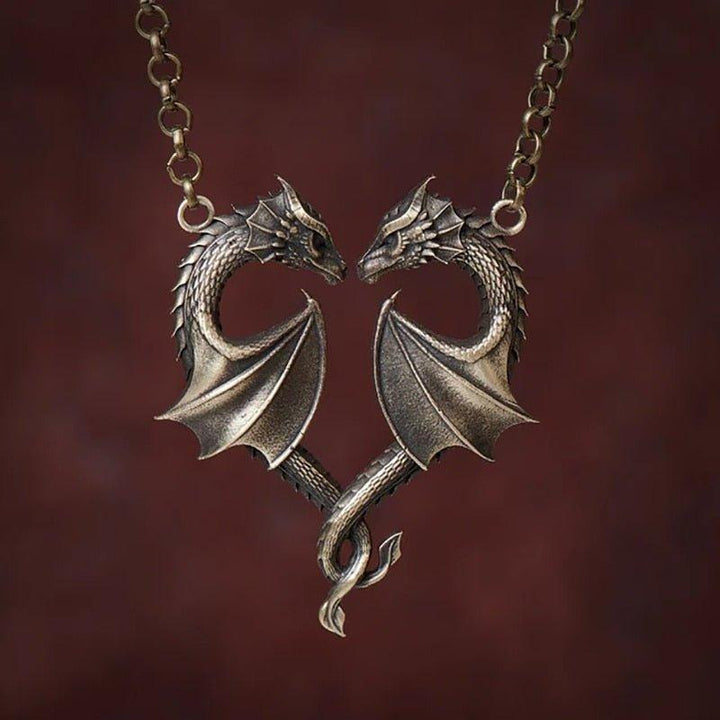 Collier pendentif Dragon deux dragons - MonPendentif
