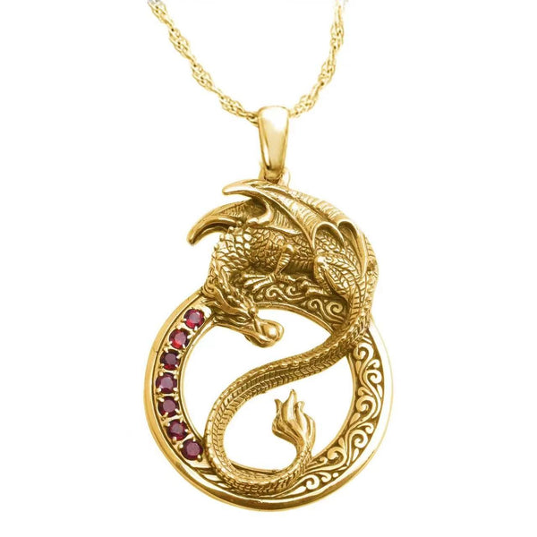 Collier pendentif Dragon strass - MonPendentif
