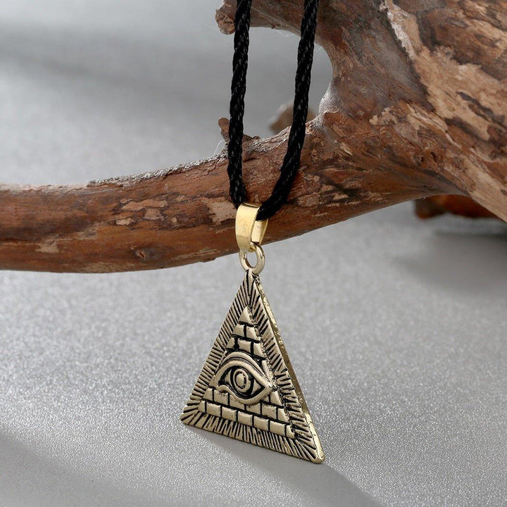Collier pendentif égyptien pyramide oeil d'horus - MonPendentif