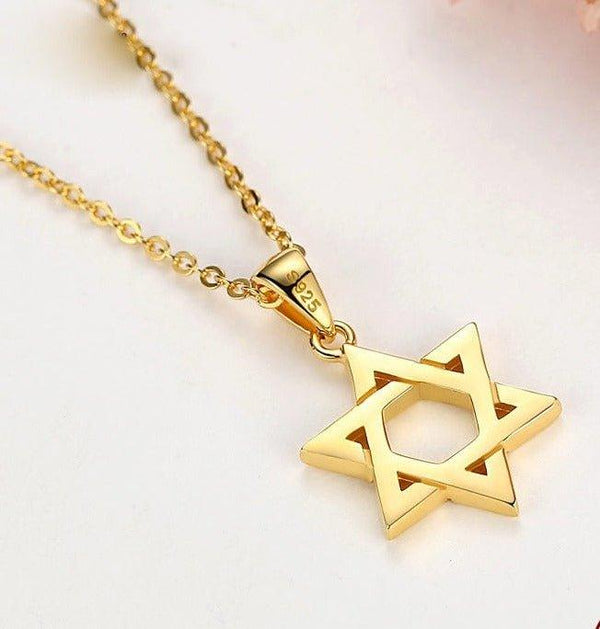 Collier pendentif étoile de David minimaliste argent sterling 925 - MonPendentif