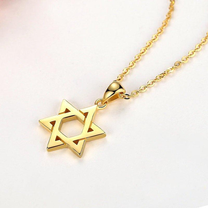 Collier pendentif étoile de David minimaliste argent sterling 925 - MonPendentif