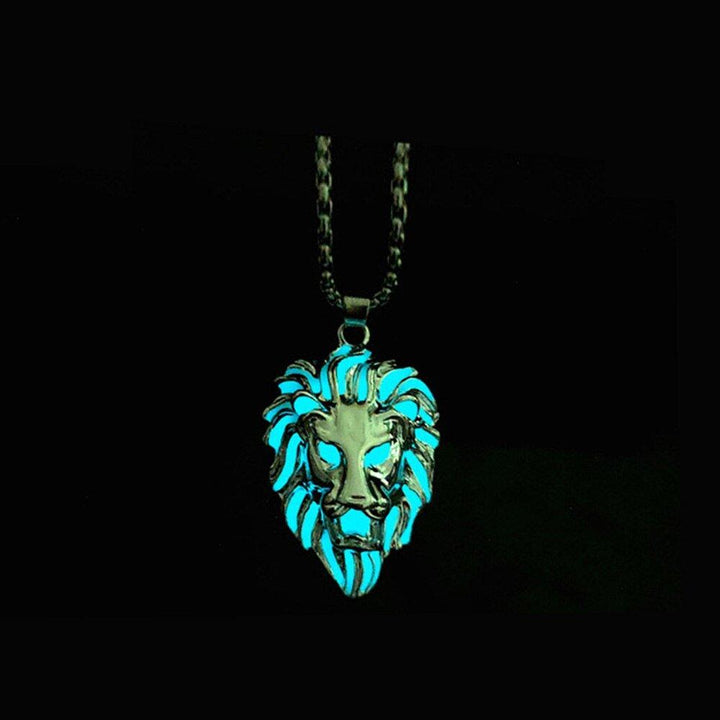 Collier pendentif lion tête lumineux - MonPendentif