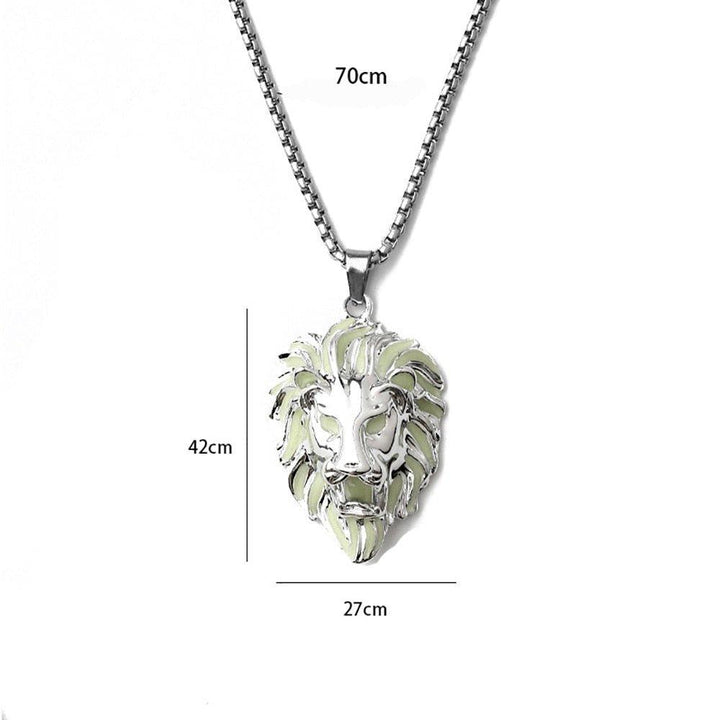 Collier pendentif lion tête lumineux - MonPendentif