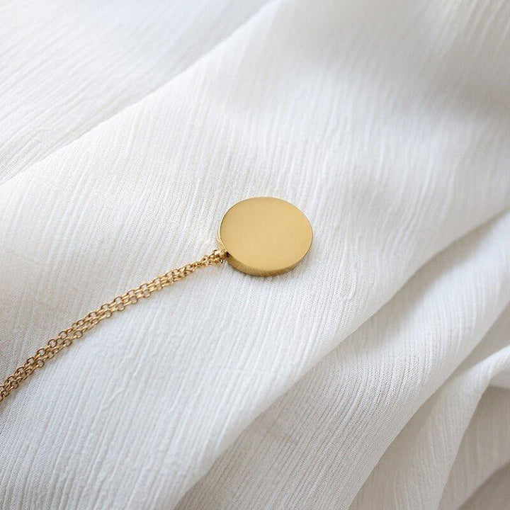 Collier pendentif ovale camé portrait en or pur 18k - MonPendentif
