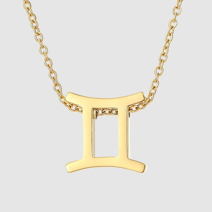 Collier pendentif signe astrologique minimaliste moderne plaqué or - MonPendentif
