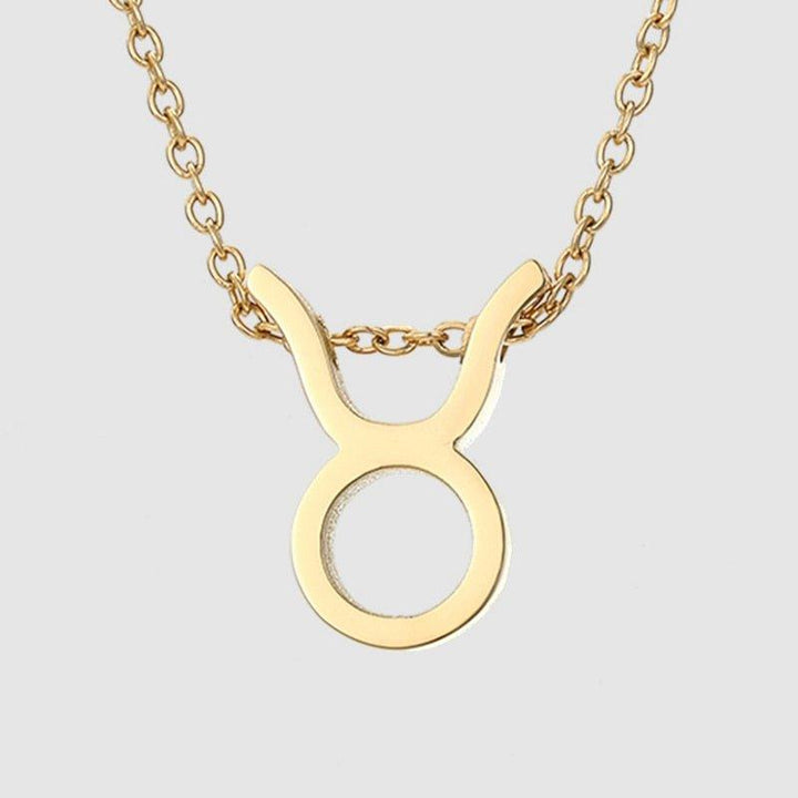 Collier pendentif signe astrologique minimaliste moderne plaqué or - MonPendentif