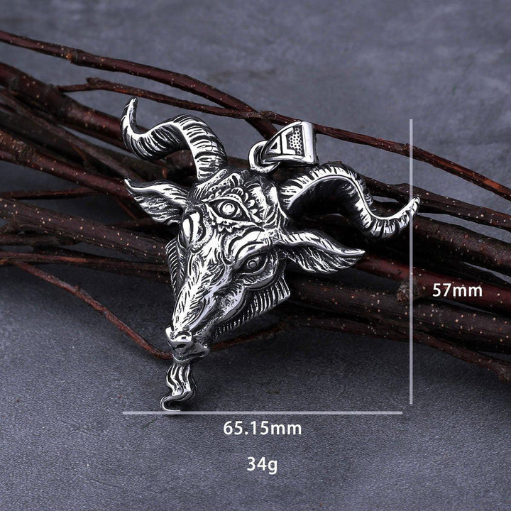 Collier pendentif tête de bélier viking - MonPendentif
