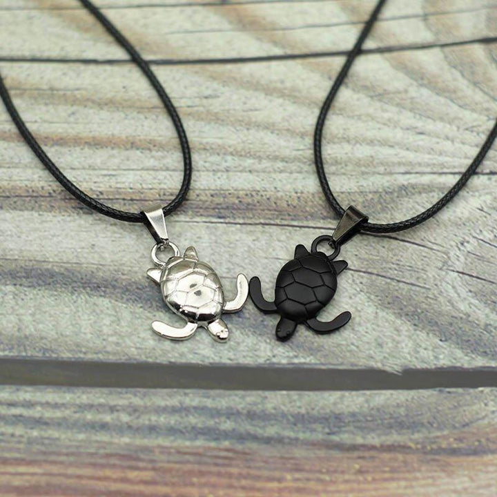 Collier pendentif tortue chaine corde - MonPendentif