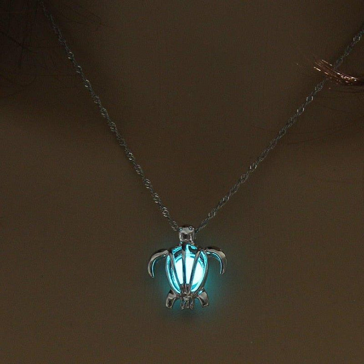 Collier pendentif tortue pierre brillant - MonPendentif